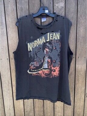 Vintage Y2K Norma Jean Band Metalcore Distressed Tank Top Size Large